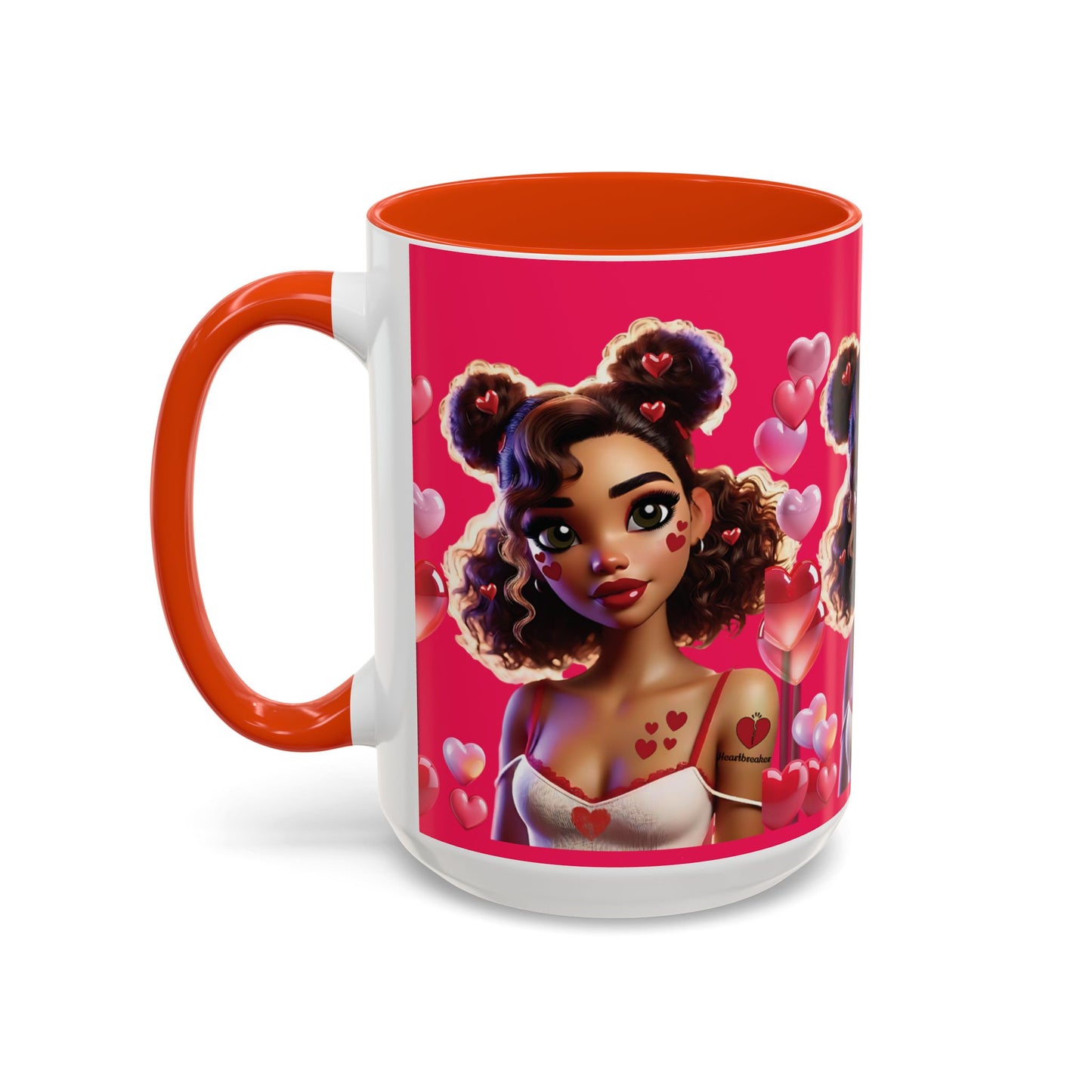 Heartbreaker 2 | Watermelon - Coffee Mug, two-tone, 15 oz (multiple handle colors)