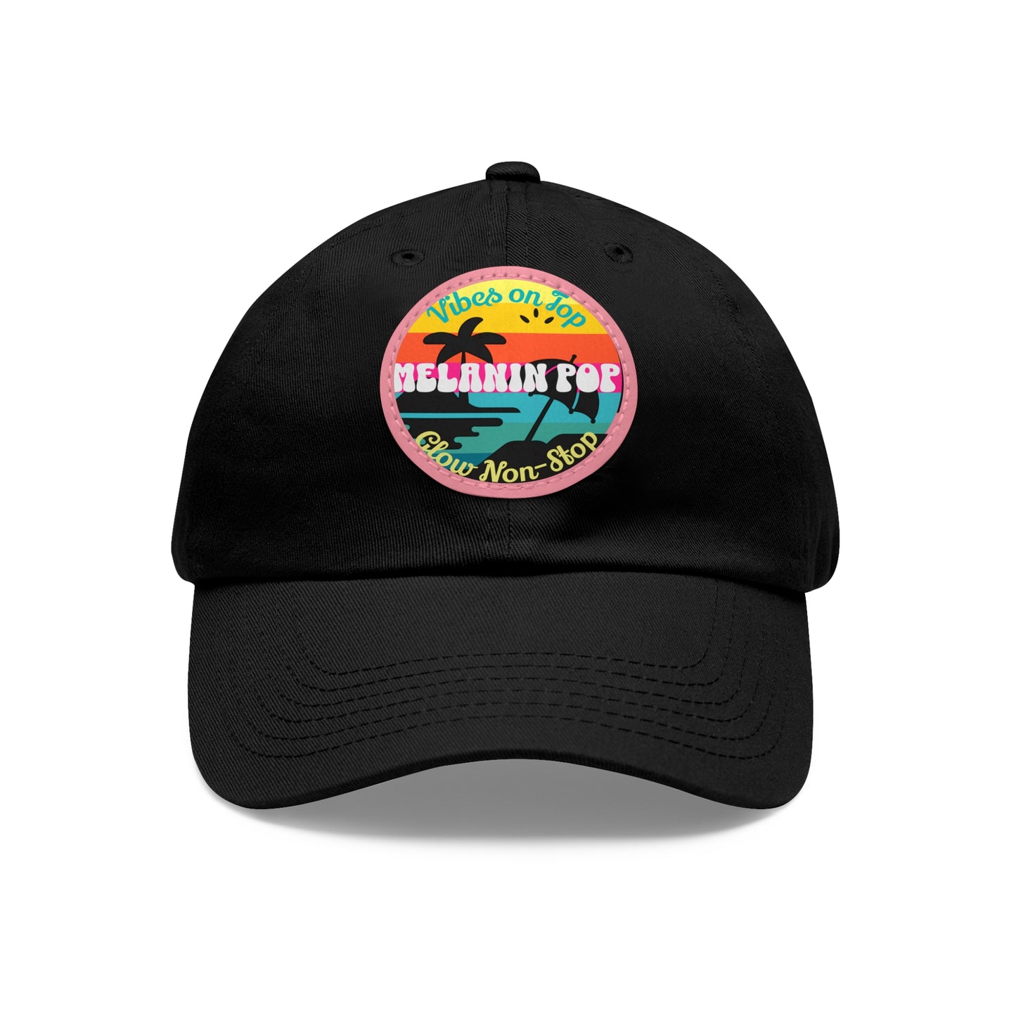 Sandy Toes | Melanin Pop Round Leather Patch Dad Cap (multiple colors)