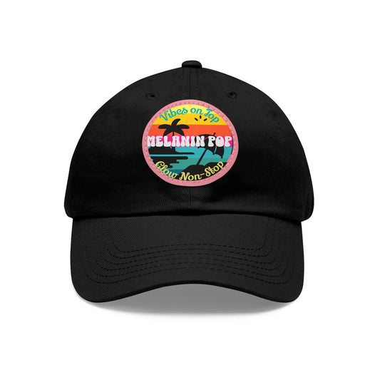 Sandy Toes | Melanin Pop Round Leather Patch Dad Cap (multiple colors)