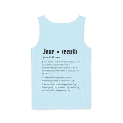Juneteenth | Graphic Celebratory Tank Top (front and back design)