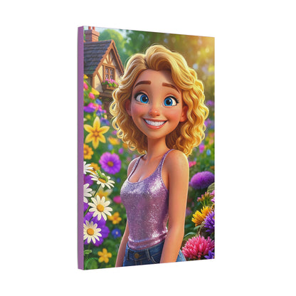 Spring Bloom | Caterpillar, Satin Stretched Canvas Print