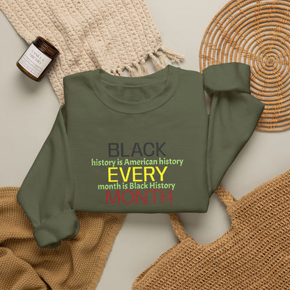 Black History | Black Every Month Crewneck Sweatshirt (green)