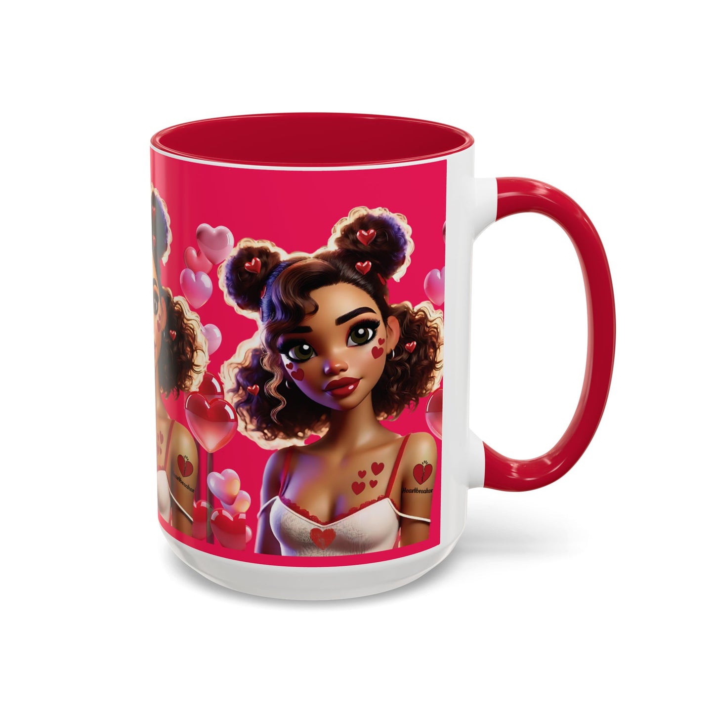 Heartbreaker 2 | Watermelon - Coffee Mug, two-tone, 15 oz (multiple handle colors)