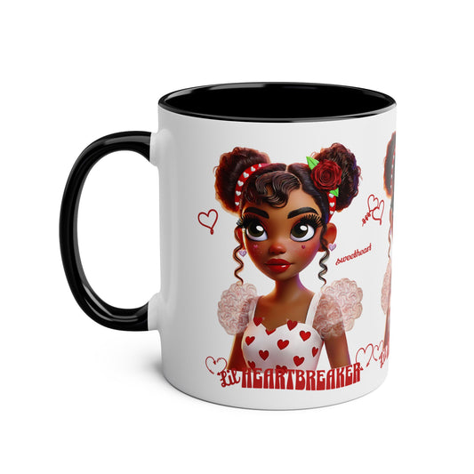 Heartbreaker Girl | Marshmallow - Coffee Mug, two-tone (multiple handle colors)