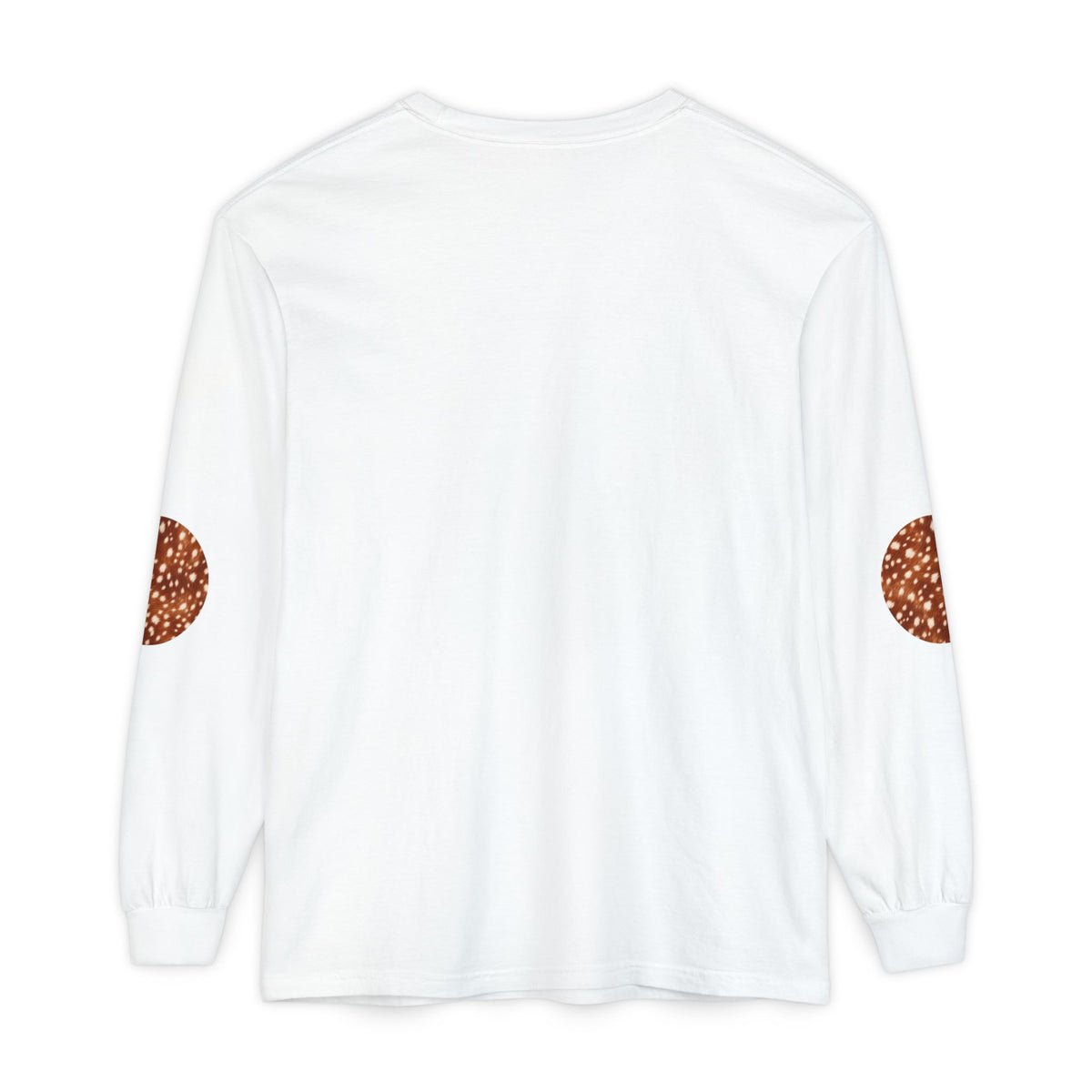 Deer | Fawn Spotted Circle Patch Long Sleeve Tee (Elbow Accents), multiple colors