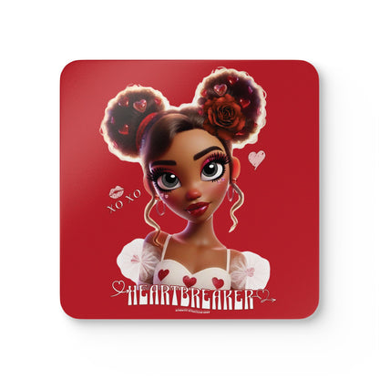 Heartbreaker 3 | Cherry - Corkwood Coaster Set