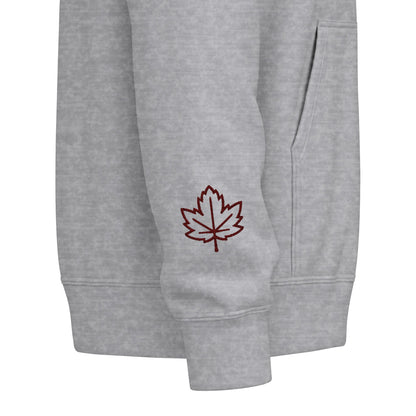 Harvest Haze | 'Cozy Season' Zip Hoodie — Autumn Coffee & Leaves Full-Zip Sweatshirt