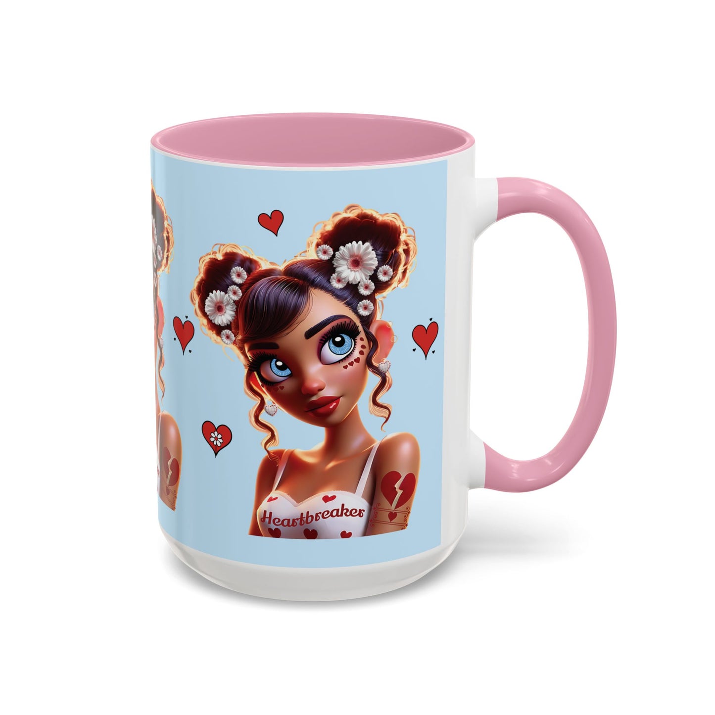 Heartbreaker 1 | Blueberry - Coffee Mug, two-tone, 15 oz (multiple handle colors)