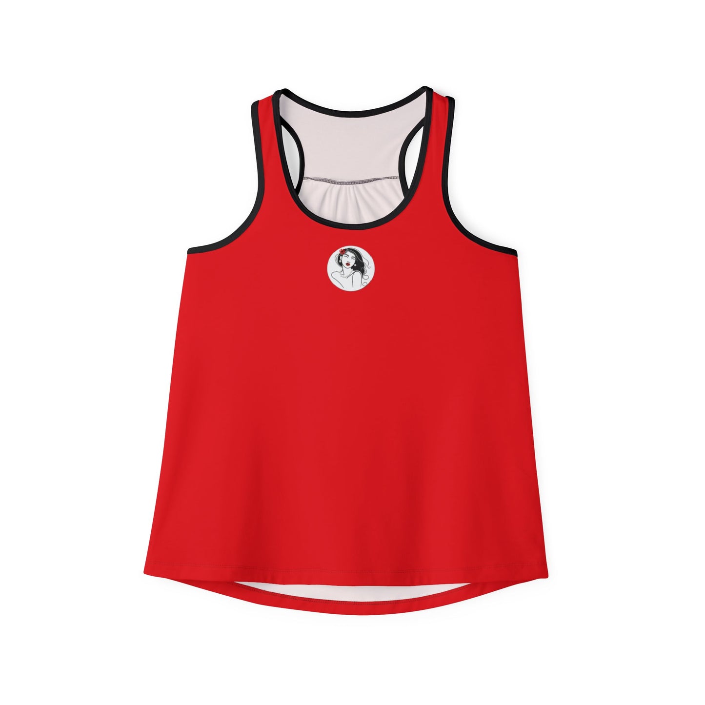 Pearls & Curls3 | Light Red - Scarlet Kiss Ringer Tank (black or white trim)