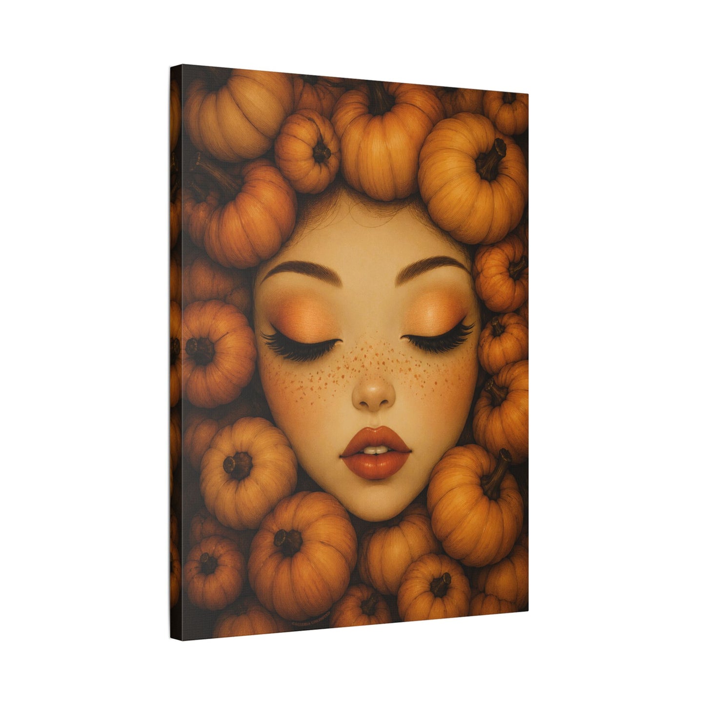 Harvest Muse6 | Pumpkin Enchantment, Satin Stretched Canvas Wall Art
