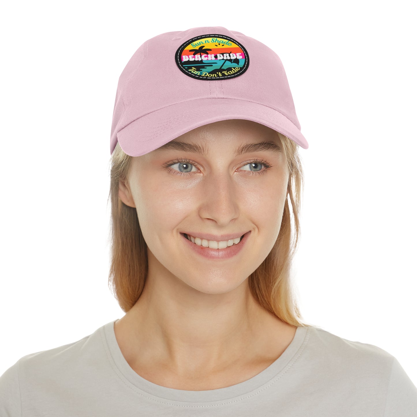 Sandy Toes | Dad Cap - Beach Babe with Leather Patch, various colors
