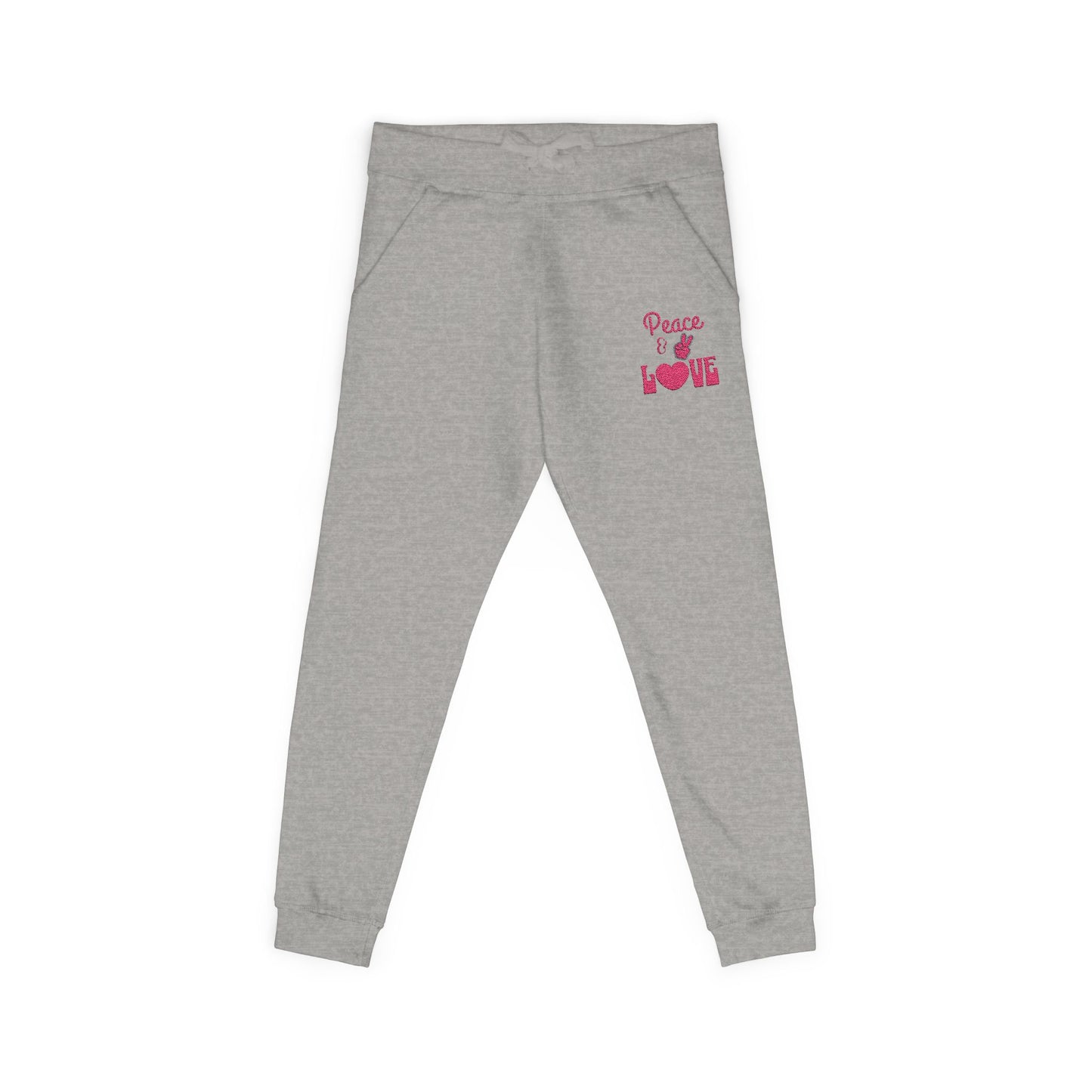 The Cozy Edit2 | "Peace & Love" Fleece Lounge Joggers, PINK Palette (multiple colors)
