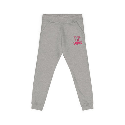 The Cozy Edit2 | "Peace & Love" Fleece Lounge Joggers, PINK Palette (multiple colors)