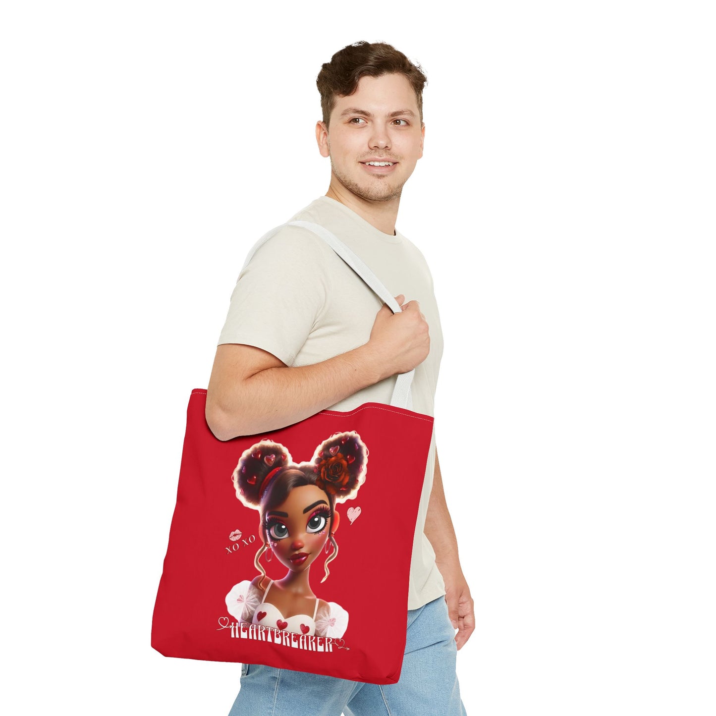 Heartbreaker 3 | Cherry - Tote Bag, two-tone (multiple sizes/handle colors)