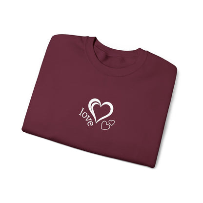 Heartbreaker 0 | White Embroidered Love Crewneck Sweatshirt