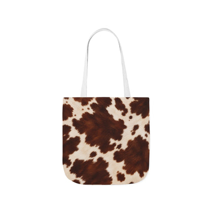 Cow | Brown & Cream Cowhide Canvas Tote Bag (3 sizes)