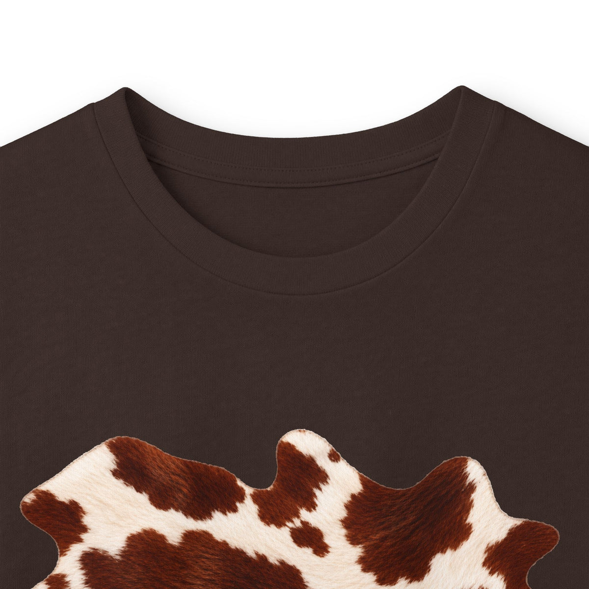 Cow | Brown & Cream Cowhide Abstract Long Sleeve Tee