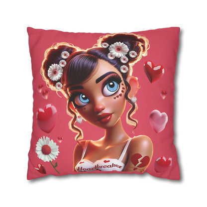 Heartbreaker 1 | Raspberry - Pillowcase, square (multiple sizes)