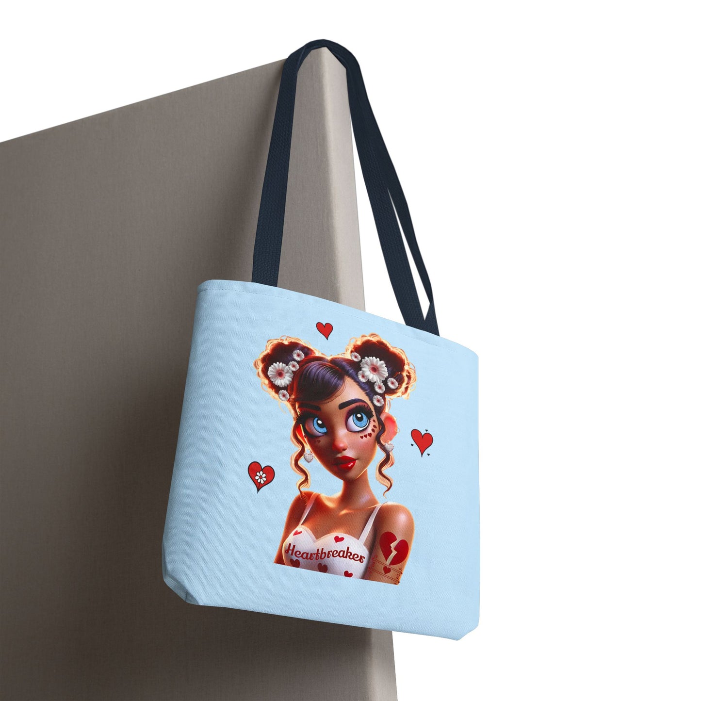 Heartbreaker 1 | Blueberry - Tote Bag, two-tone (multiple sizes/handle colors)