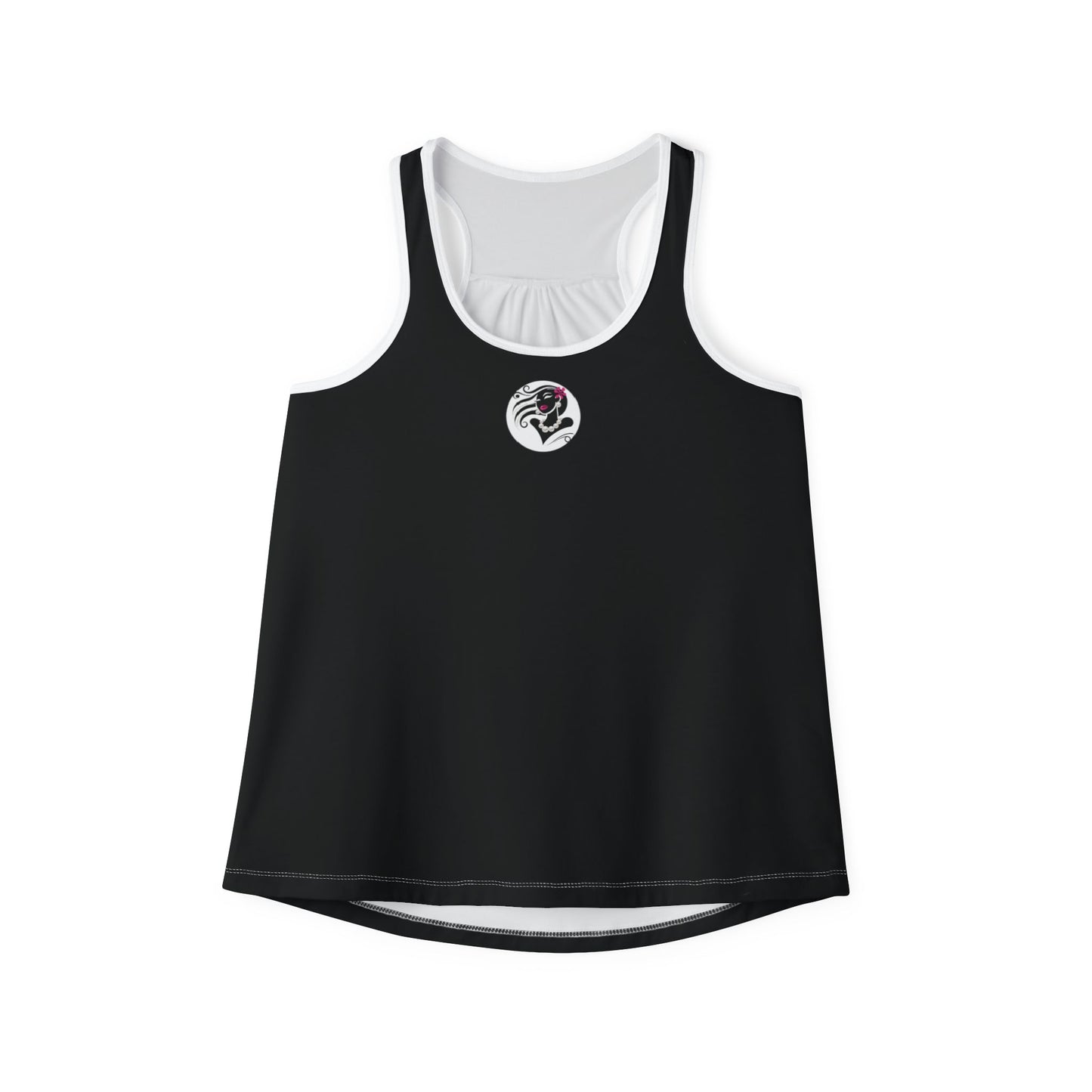 Pearls & Curls6 | Black - Pink Pout Ringer Tank (black or white trim)
