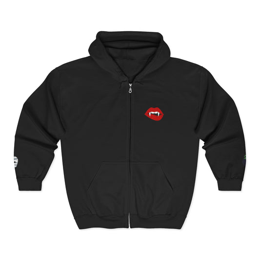 The Spooky Edit1 - Embroidered Vampire Kiss Hoodie