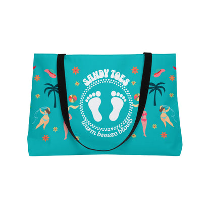 Sandy Toes | Seafoam Weekender Tote Bag