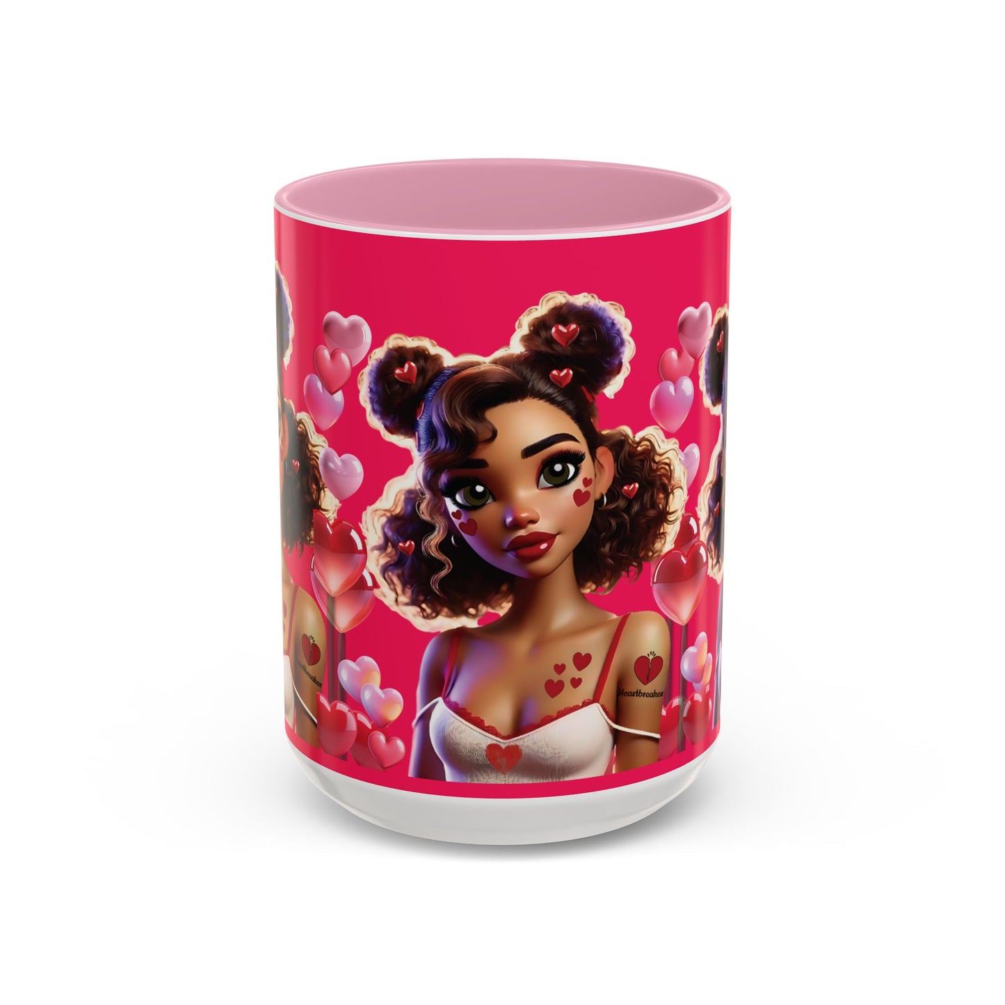 Heartbreaker 2 | Watermelon - Coffee Mug, two-tone, 15 oz (multiple handle colors)