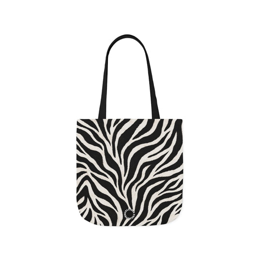 Zebra | Black & White Pattern Canvas Tote Bag