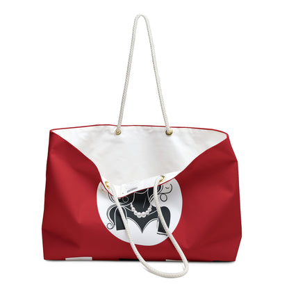 Pearls & Curls1 | Red - Ruby Lips Weekender Bag