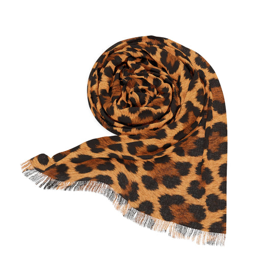 Leopard | Leopard Print Light Scarf — Sheer Animal Print Fashion Scarf