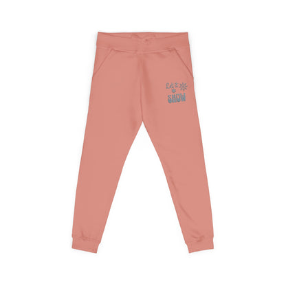 The Cozy Edit2 | Embroidered "Let It Snow" Fleece Lounge Joggers (multiple colors)