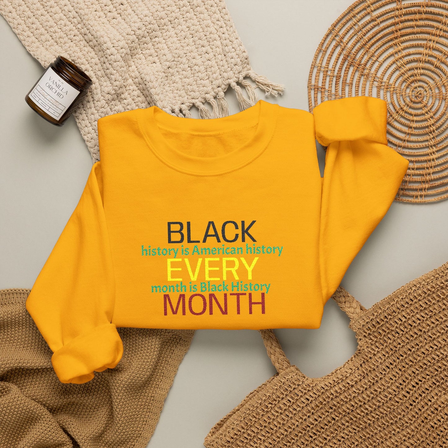 Black History | Black Every Month Crewneck Sweatshirt (multiple colors)