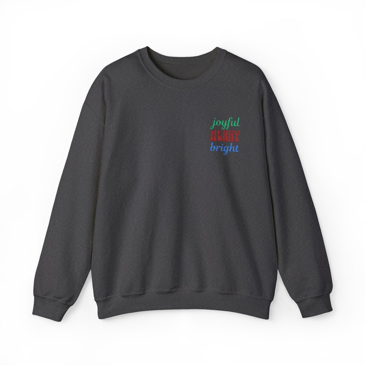 The Joyful Edit2| Merry & Bright Embroidered Sweatshirt (multiple colors)