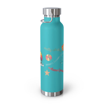 Sandy Toes | Insulated Water Bottle, 22 oz (various colors)