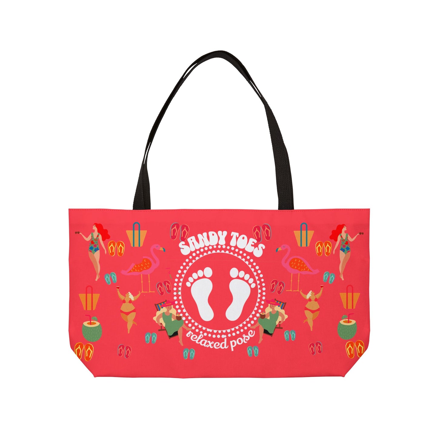 Sandy Toes | Melon Two-Sided Weekender Tote Bag