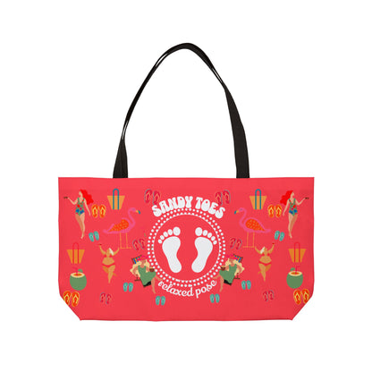 Sandy Toes | Melon Two-Sided Weekender Tote Bag