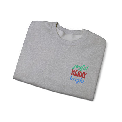 The Joyful Edit2| Merry & Bright Embroidered Sweatshirt (multiple colors)