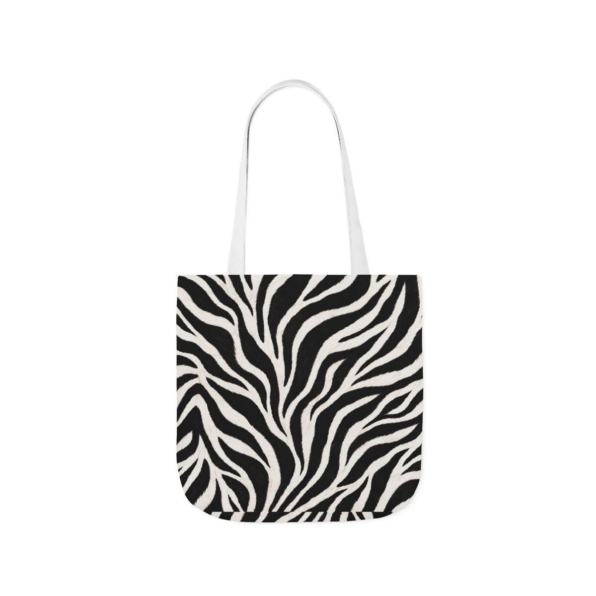 Zebra | Black & White Pattern Canvas Tote Bag