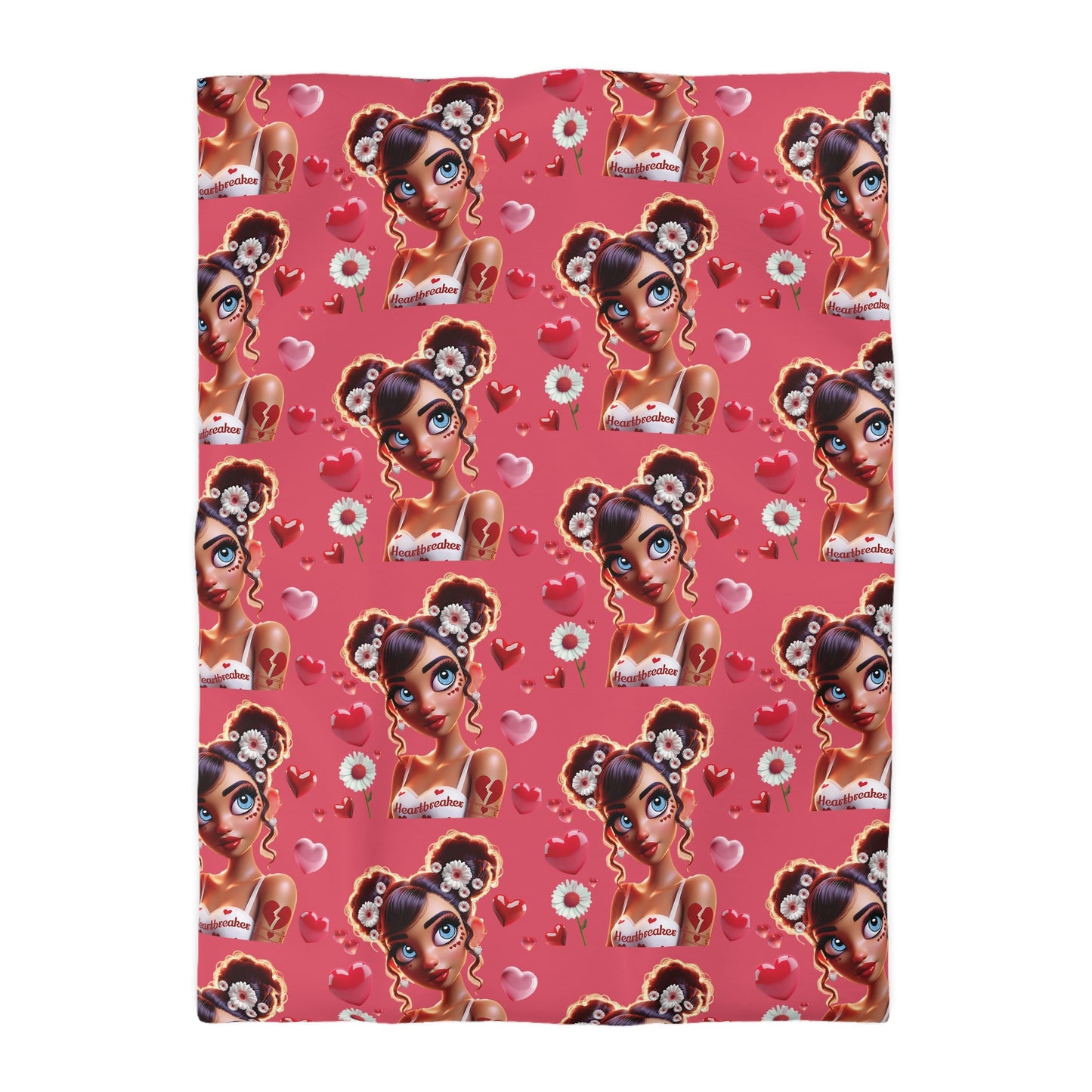 Heartbreaker 1 | Raspberry - Duvet, quilted (multiple sizes)