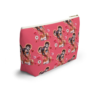 Heartbreaker 1 | Raspberry - Zipper Makeup Pouch (small/large)