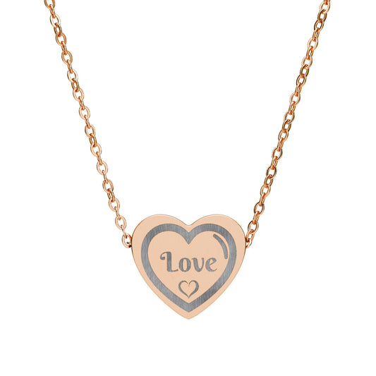 Heartbreaker 0 | Love Necklace (18K gold/rose gold, stainless steel, rainbow PVD coating)