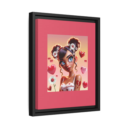 Heartbreaker 1 | Raspberry - Canvas Print, framed matte (multiple sizes/frame colors))