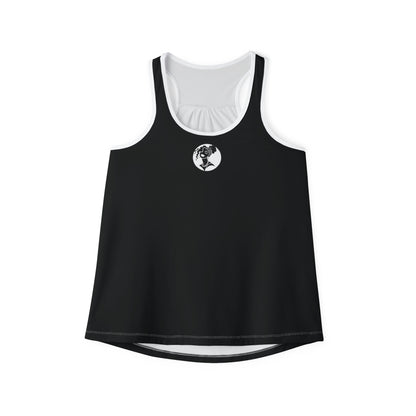 Pearls & Curls5 | Black - Plain Ringer Tank (black or white trim)