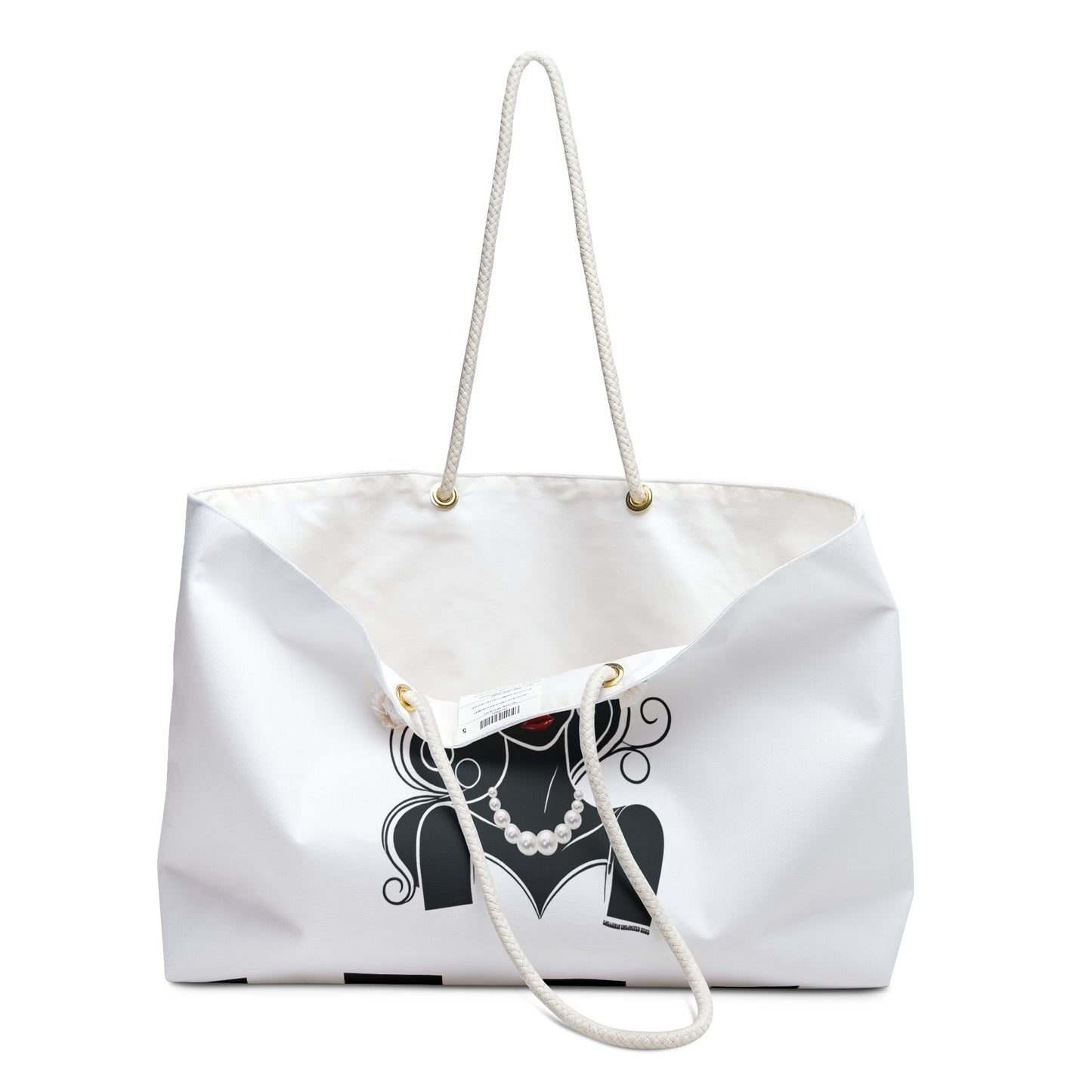 Pearls & Curls1 | White - Two-Sided Weekender Bag