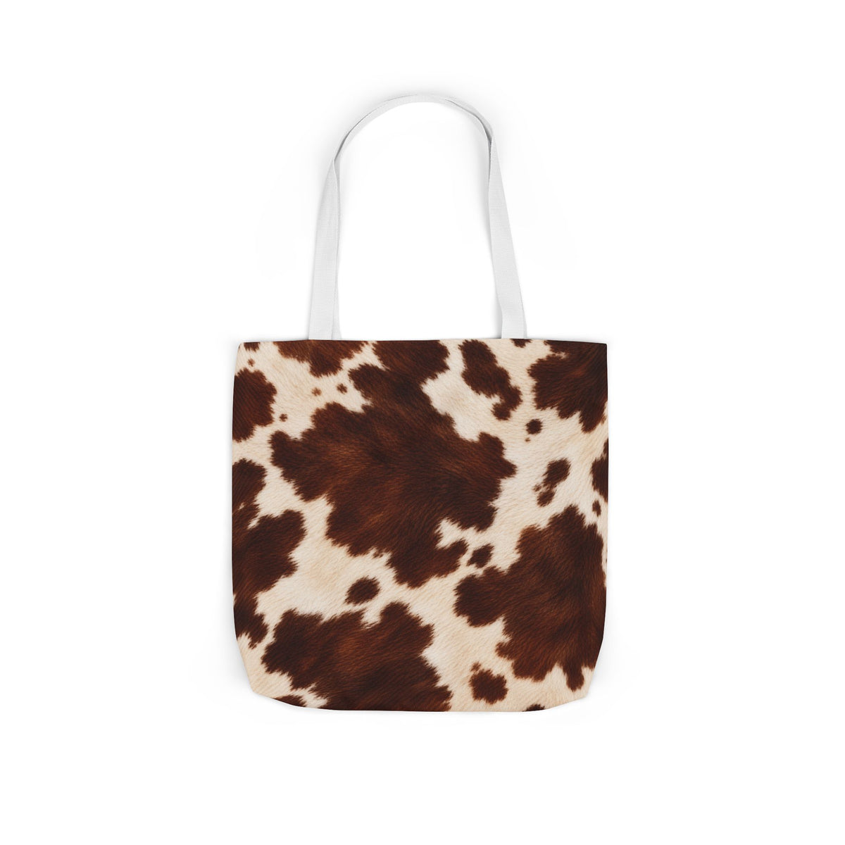 Cow | Brown & Cream Cowhide Canvas Tote Bag (3 sizes)