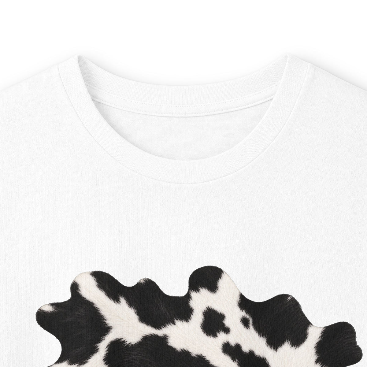Cow | Black & White Cowhide Abstract Long Sleeve Tee