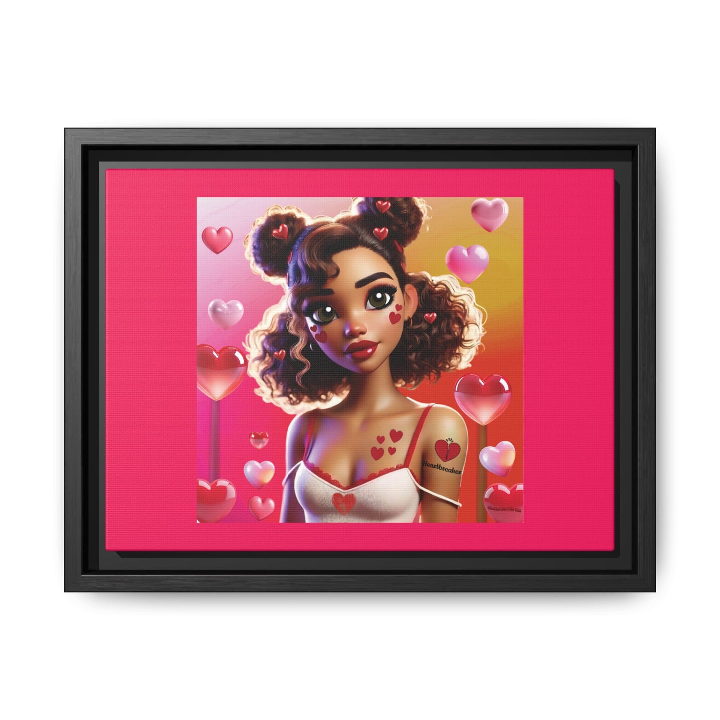 Heartbreaker 2 | Watermelon - Canvas Print, framed matte (multiple sizes/multiple frame colors)