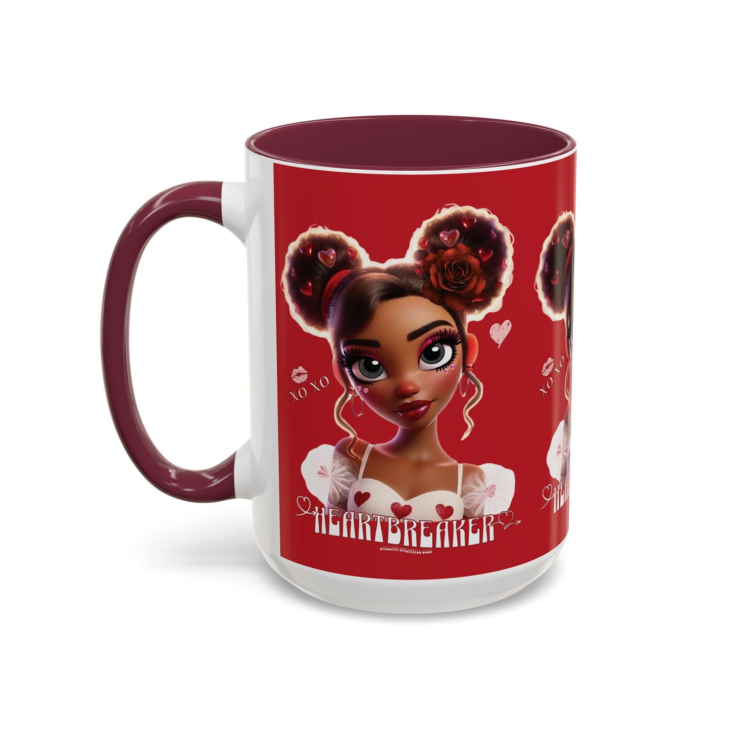 Heartbreaker 3| Cherry - Coffee Mug, two-tone, 15 oz (multiple handle colors)