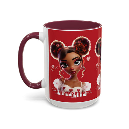 Heartbreaker 3| Cherry - Coffee Mug, two-tone, 15 oz (multiple handle colors)
