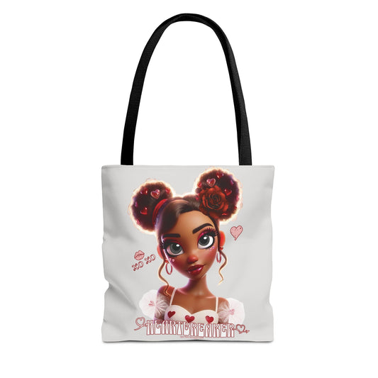 Heartbreaker 3 | Ice Gray All Over Print Two-Tone Tote Bag (multiple sizes/strap colors)
